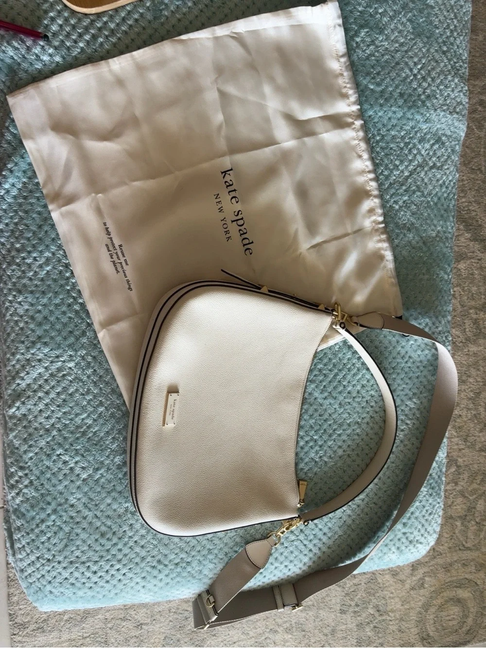 Kate Spade Liv Large Shoulder Bag- Ivory- Like New + Dust Bag